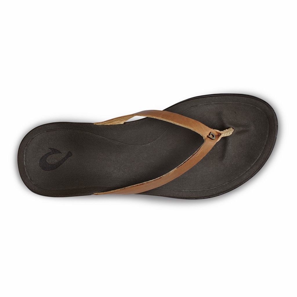 Sandalias Olukai Ho‘ōpio Leather - Chanclas Mujer Cafes 20587-231